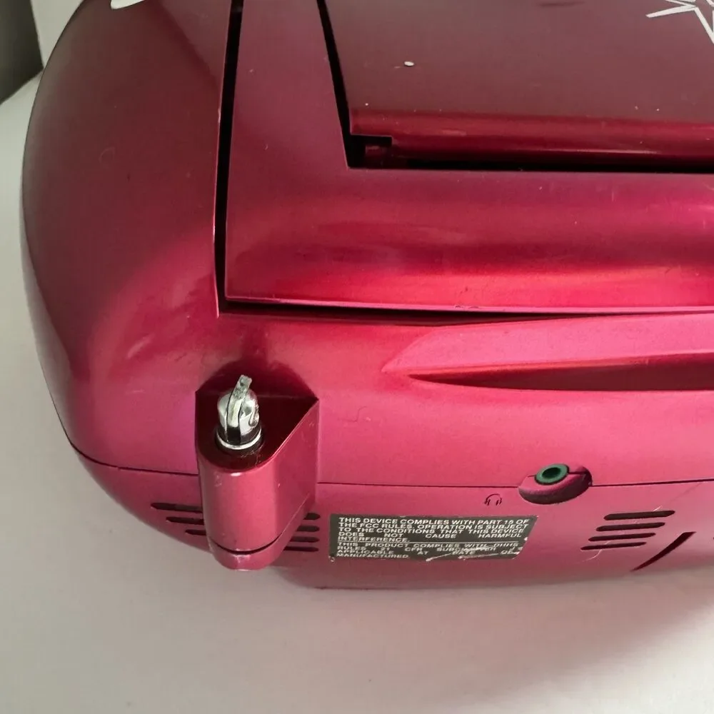 Nextplay Hot Pink Glitz & Glitter AM/FM Cd BOOMBOX NP400GB Works & Sounds Great - Picture 14 of 16